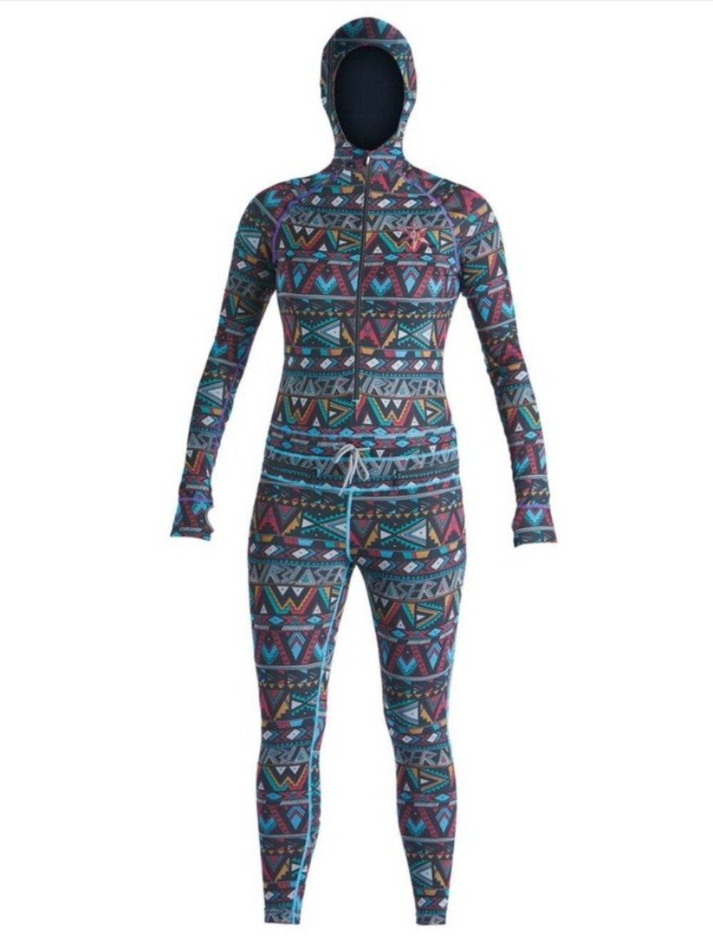 Airblaster Women's S Classic Ninja Suit base layer "Wild Tribe" tribal Hooded